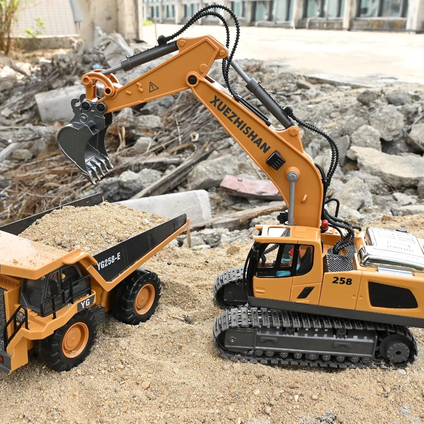 RETROS™ - Excavadora RC 9CH con Movimiento Realista y Alta Resistencia