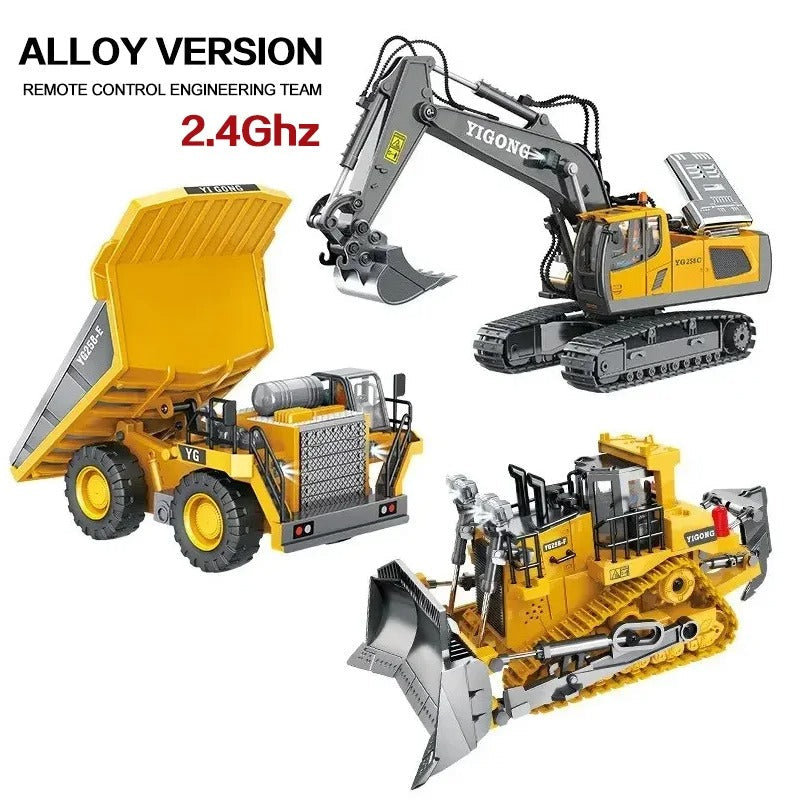 RETROS™ - Excavadora RC 9CH con Movimiento Realista y Alta Resistencia