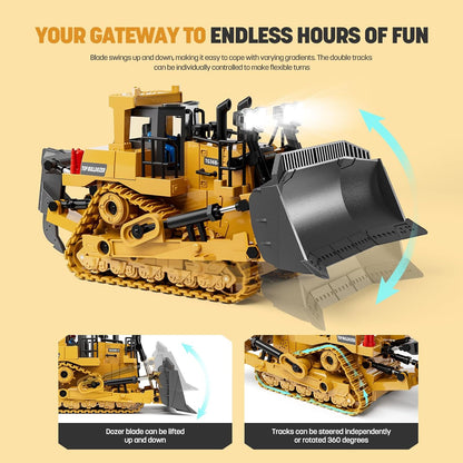 RETROS™ - Excavadora RC 9CH con Movimiento Realista y Alta Resistencia